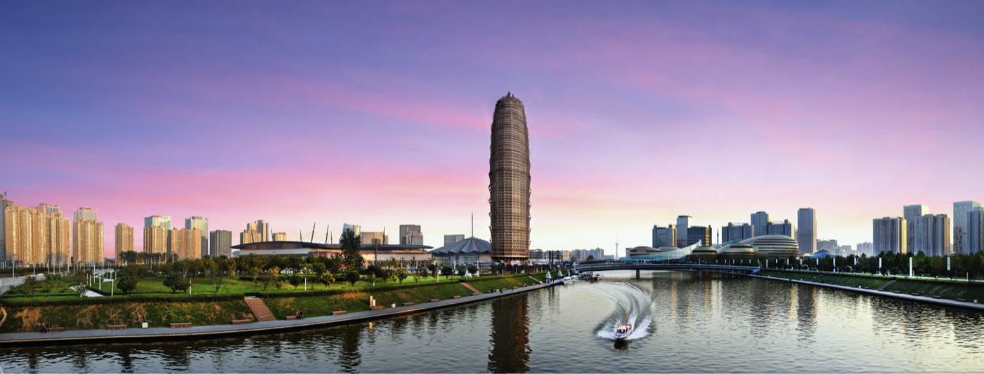 Zhengzhou eastern district skyline in Henan